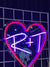 Heart with Initials Neon Sign
